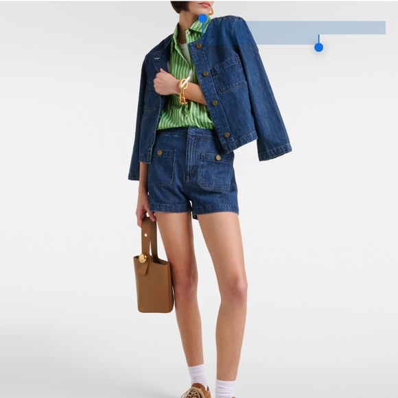 FRAME Patch Pocket Trouser denim shorts - Picture 2 of 6